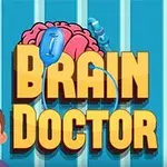 뇌 모양이 배경에 있고, 젊은 남자 캐릭터와 큰 글씨로 적힌 Brain Doctor라는 텍스트가 있는 이미지