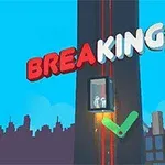 밝은 하늘을 배경으로 고층 건물의 엘리베이터에서 두 사람이 있는 모습과 함께 BREAKING FALL이라는 텍스트