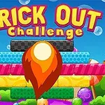 알록달록한 블록으로 쌓여 있고, 가운데 불꽃 이미지가 있으며, 상단에 BRICK OUT Challenge라는 텍스트가 있다