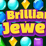 다양한 색상의 보석과 Brilliant Jewels라는 글자가 중앙에 있는 이미지