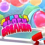 알록달록 풍선과 구명부표가 있는 화려한 그래픽 이미지