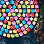 다양한 색상의 블록들이 원형으로 배열되어 있는 이미지