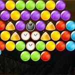 다양한 색상의 구슬들이 격자 형태로 배열된 이미지