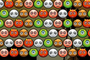 귀여운 얼굴 모양 이모티콘들이 여러 줄로 배열된 이미지