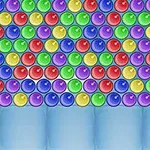 다양한 색상의 구체들이 화면 상단에 정렬되어 있는 모습