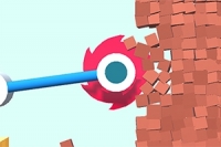 버킷 크러셔는 톱을 사용해 다양한 픽셀 모자이크를 부수는 편안한 게임