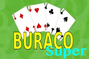 네 장의 다른 모양의 2 카드와 BURACO Super라는 글자가 있는 이미지