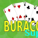 네 장의 다른 모양의 2 카드와 BURACO Super라는 글자가 있는 이미지
