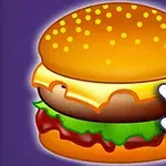 치즈버거 이미지와 손 모양의 커서가 있는 그림