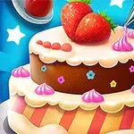 케이크 위에 딸기와 크림 장식이 올려진 디저트 이미지