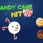 눈사람 얼굴과 막대 사탕들이 푸른 배경 위에 떠 있는 이미지