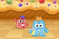 친절한 파란색과 빨간 젤리들이 당신의 도움이 필요해요!