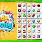 다양한 사탕과 디저트 아이콘이 있는 게임 화면