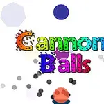 알록달록한 글씨로 Cannon Balls가 쓰여 있으며, 주위에 다양한 색상의 육각형과 작은 원들이 흩어져 있다