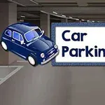 파란 자동차가 포함된 주차장 배경과 Car Parking 2라는 글자가 적힌 표지