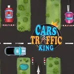 도로 사거리에서 여러 대의 차량이 교차하며 이동하고 있고, 중앙에 CARS TRAFFIC KING이라는 글자가 있다