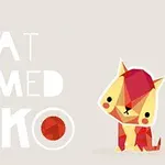 다채로운 색상의 고양이와 CAT NAMED SOKO라는 텍스트가 있는 이미지