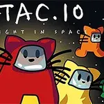 다양한 색상의 우주복을 입은 고양이들이 우주 배경 앞에 떠 있는 모습