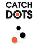 CATCH DOTS라는 글자 위에 검은색과 빨간색 점들이 배치된 이미지