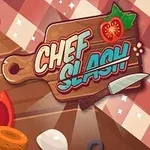 나무 도마 위에 다양한 채소들이 놓여 있고, 도마 옆에 칼이 있는 모습