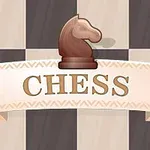 체스 기사 말이 체스판 배경 위 리본에 있는 그림