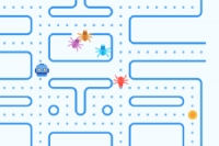 레트로 픽셀 아케이드 게임에서 가능한 한 많은 비트를 먹어라!