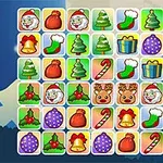 산타, 루돌프, 종, 선물 상자, 지팡이 사탕, 양말, 트리 등 크리스마스 관련 아이콘들이 배열된 격자 이미지