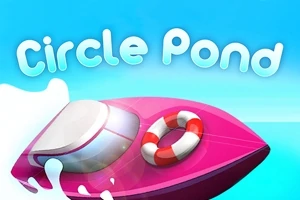 밝은 하늘 아래 분홍색 보트와 구명 튜브