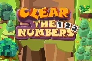 숲 속 배경에 CLEAR THE NUMBERS라는 글씨가 중앙에 있는 이미지
