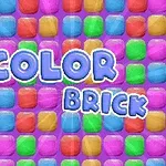 다채로운 색상의 벽돌이 반복된 패턴과 COLOR BRICK이라는 문구가 있는 이미지