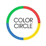 녹색, 파란색, 노란색, 빨간색으로 구성된 원형 테두리에 COLOR CIRCLE라는 글자가 중앙에 있는 이미지