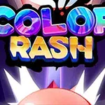 알록달록한 COLOR RASH 텍스트와 귀여운 캐릭터가 어우러진 이미지