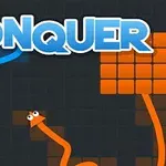 파란색과 주황색 선이 검은 배경 위를 움직이며 서로 교차하는 모습