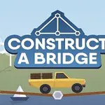 노란색 트럭이 나무 다리를 건너는 장면과 함께 CONSTRUCT A BRIDGE라는 글자가 있는 그림