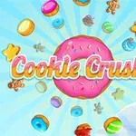 알록달록한 과자와 도넛이 배경에 떠 있는 밝고 화려한 이미지