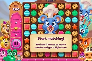 The online game Cookie Match is all about the sweet side of life, at least part of it