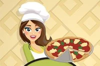 엠마와 맛있는 마르게리타 스타일 피자를 요리하세요