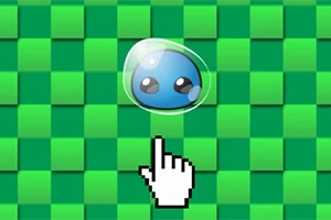 Make sure that this blue ball passes safely through the obstacles