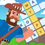 모자를 쓴 수염 난 남자가 교차 퍼즐에 엄지를 치켜세우고 있는 그림