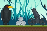 대포로 까다로운 까마귀를 날려버리자