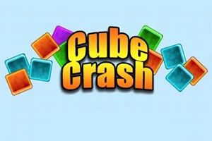 배경에 다양한 색상의 큐브들이 있는 Cube Crash라는 텍스트