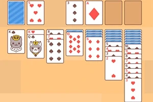 This is the classic solitaire game with a kitty twist!
