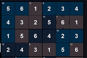 숫자가 적힌 어두운 색의 격자 배열 이미지