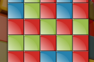 빨간색, 초록색, 파란색의 네모난 블록들이 격자무늬로 배열된 이미지