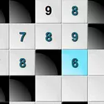 숫자가 적힌 흰색과 검은색이 섞인 격자 퍼즐 이미지