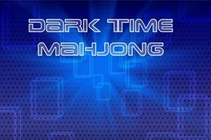 파란 배경에 DARK TIME MAHJONG 텍스트가 중앙에 위치한 이미지