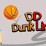 파란색 연필과 농구공, DD Dunk Line 텍스트가 있는 이미지