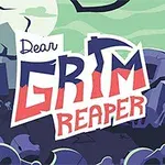 Dear GRIM REAPER라는 글자가 있는 묘지 배경의 일러스트 이미지
