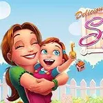 엄마가 아이를 안고 행복하게 미소 짓고 있는 모습과 하늘색 배경의 피켓 펜스