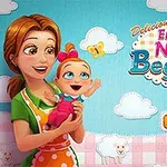 한 여성이 아기를 안고 있는 그림과 Delicious Emilys New Beginning이라는 텍스트가 포함된 이미지